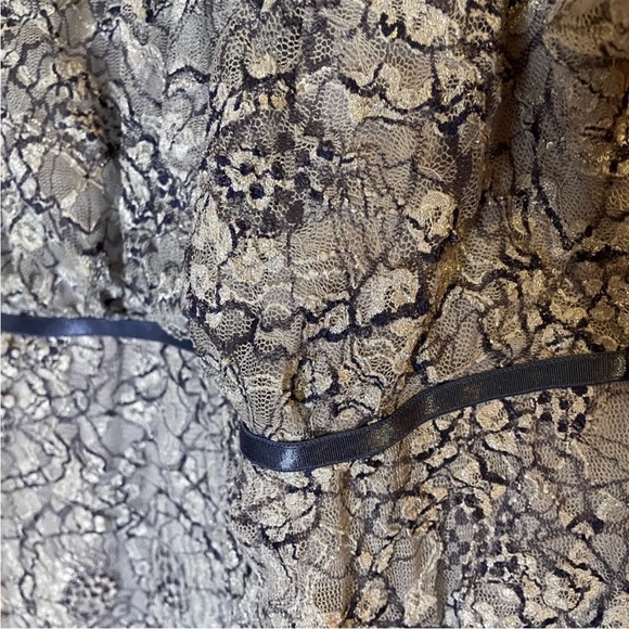 Vintage 2000s Venezia Blue Lace Flutter Sleeve Milkmaid Top Plus Size 14/16 - Picture 5 of 7